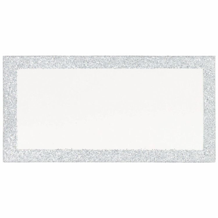 Place Cards Silver Glitter