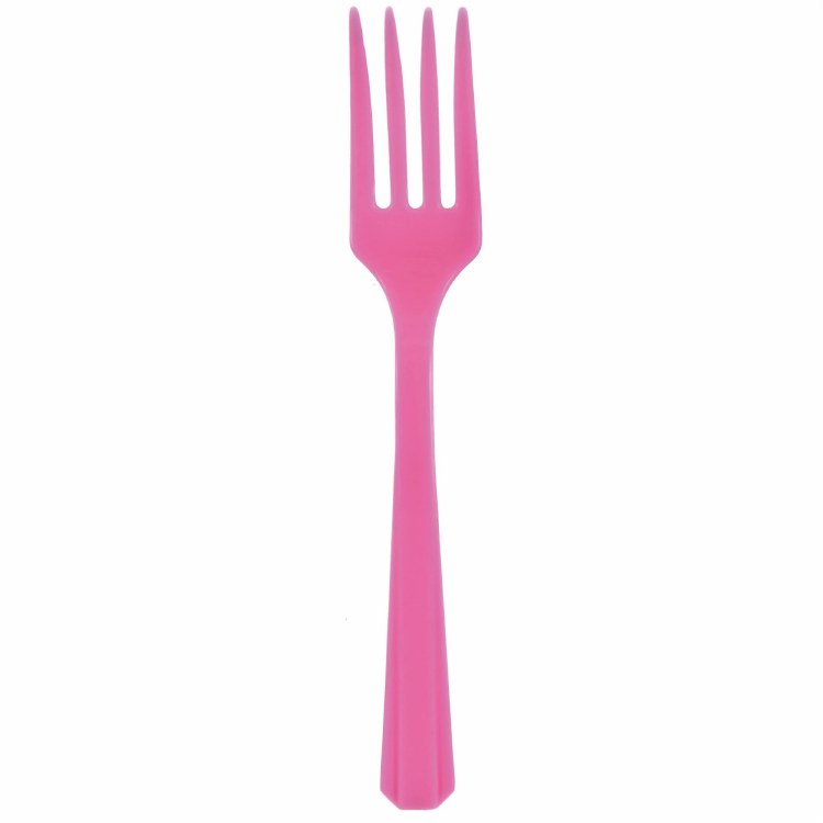 Bright Pink Forks Reusable20ct