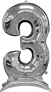 Mega Jumbo 54" Air-Filled Silver 3