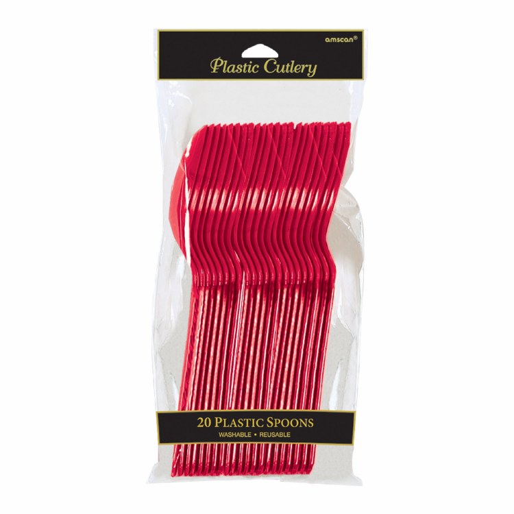 Apple Red Spoons 20pk