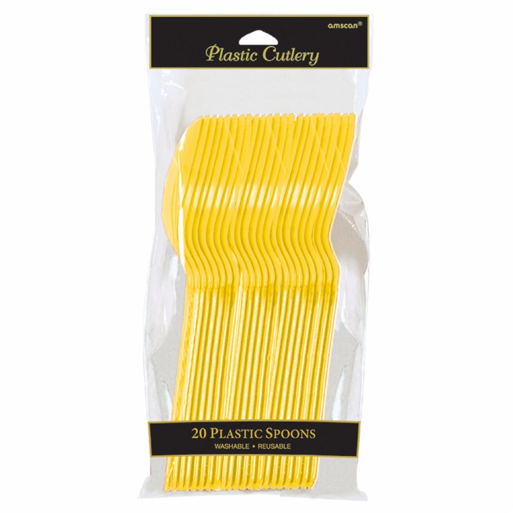 Yellow Sunshine Spoons 20pk