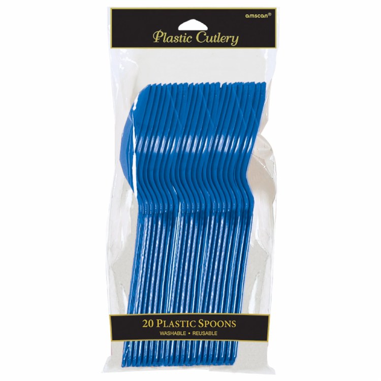 Bright Royal Blue Spoons