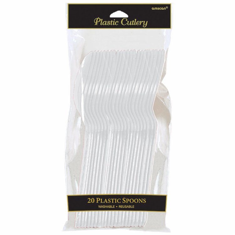Clear Plastic Spoons 20ct