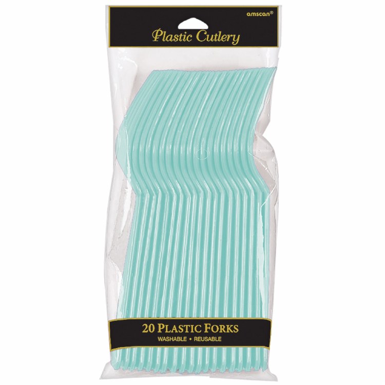 Robins Egg Blue Forks 20ct