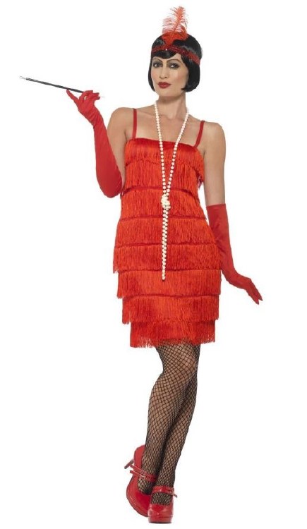 Flapper Costume Red Large
