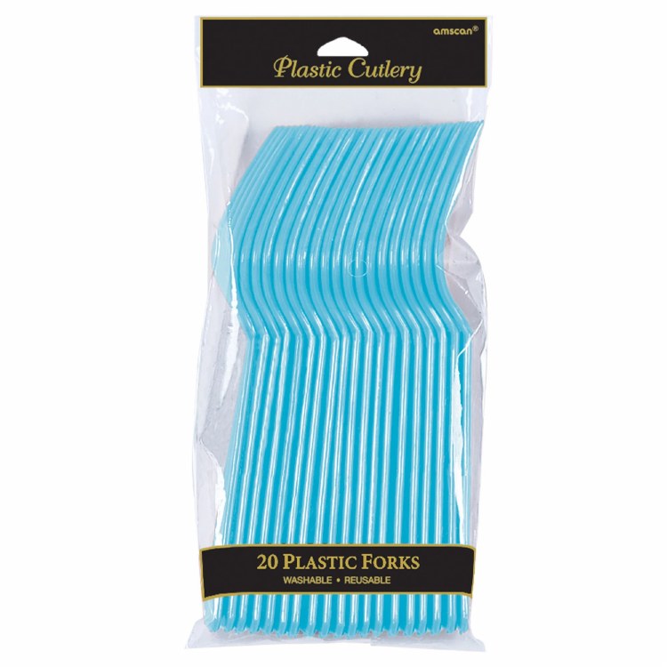 Caribbean Blue Forks 20ct