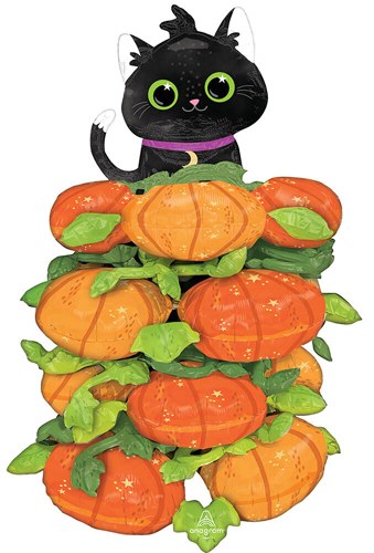 AirFill (NO HELIUM) AirLoonz • Sweet Pumpkin Cat 62"