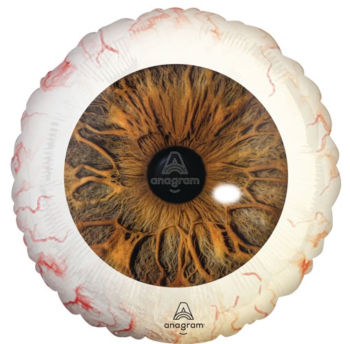 Eyeball Round • Standard Size 18" Mylar Helium Balloon