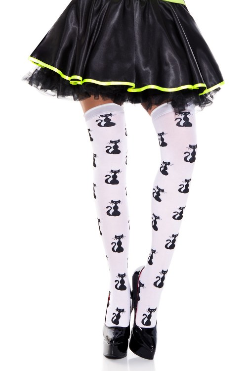 Thigh Hi Cat Pattern