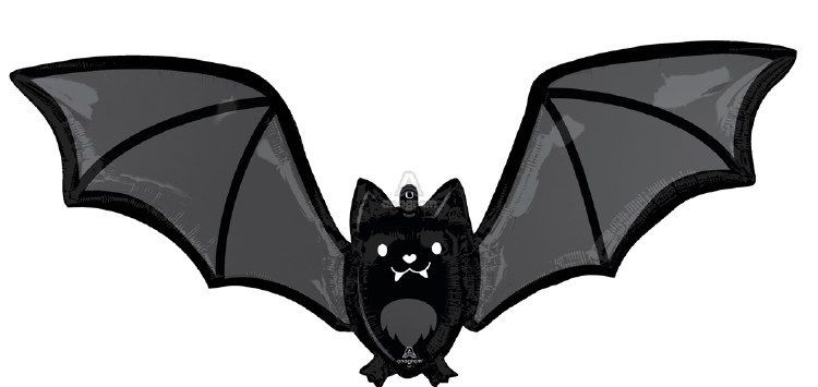 Bat, Glow Batty Shape • Jumbo 28" Mylar Helium Balloon