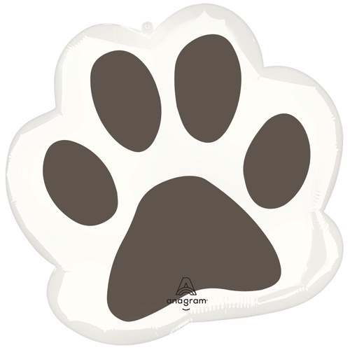 Dog, Paw Print Shape • Jumbo 23" Mylar Helium Balloon