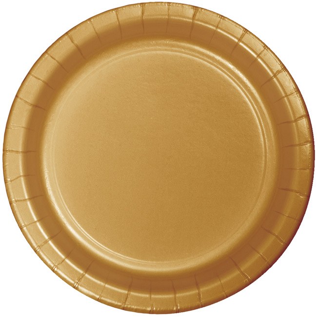 Glittering Gold 9" Paper Plate