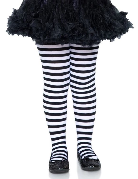 Tights Blk/Wht Child Lg