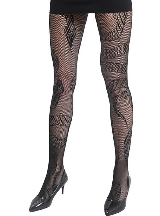 Tights Snake Net Black