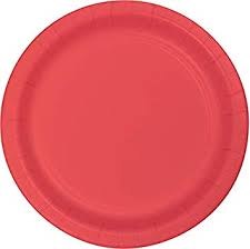 Coral 9in Paper Plates 24ct