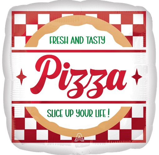 Pizza Box Shape • Standard Size 18" Mylar Helium Balloon