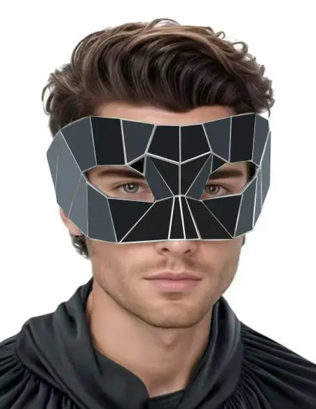 Mask Half Mirrored Black