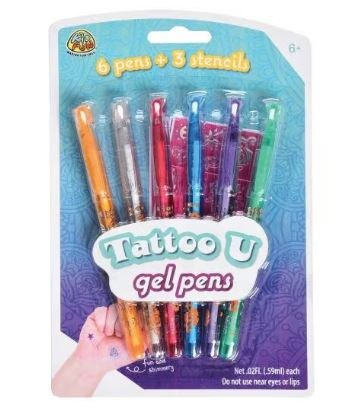 Tattoo Gel Pens 6pk