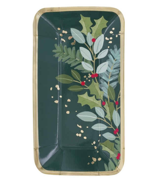 Holly Days Rectangular Plate