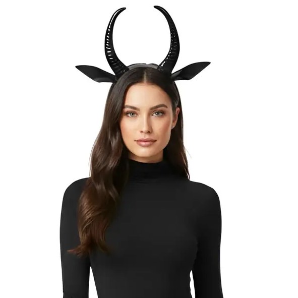 Headband Black Demon Horns