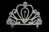 Tiara Rhinestone Tall 3.25in