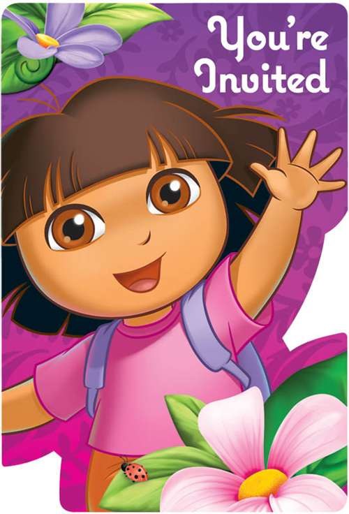 Dora The Explorer / Invitations ~ 8 Count