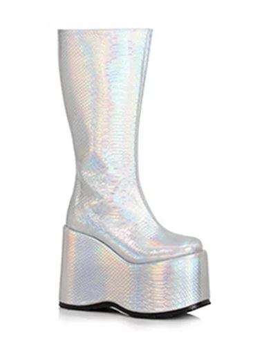 Boots Platform Silver Holo 10