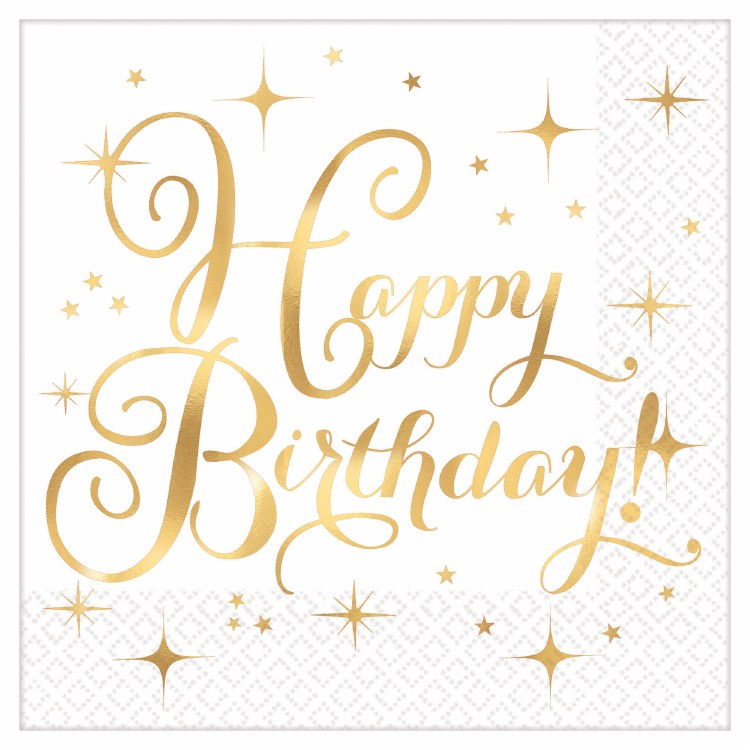 Gold Birthday Bev Nap