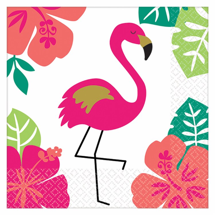 Flamingo Beverage Napkins