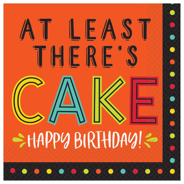 At Least There's Cake Beverage Napkin 16ct