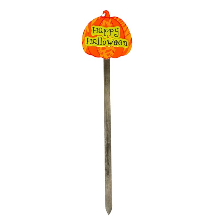 Happy Halloween Pumpkin Yard Stake