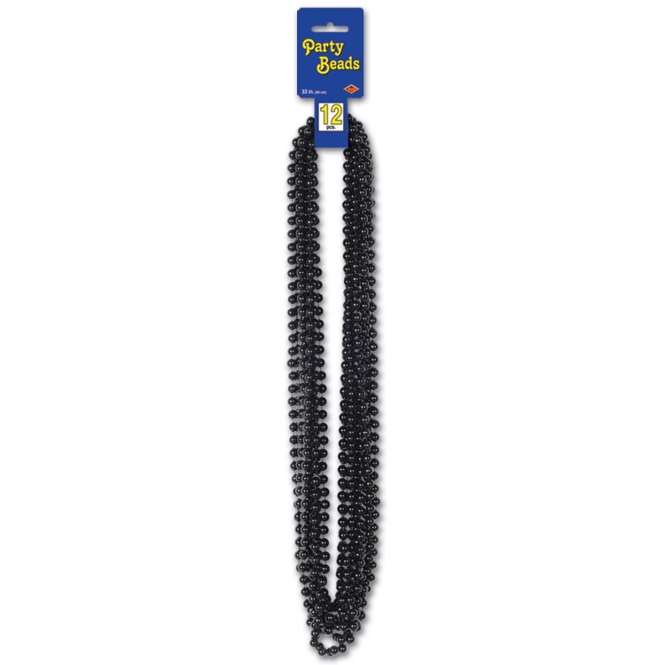 Beads Party Sm Round Black