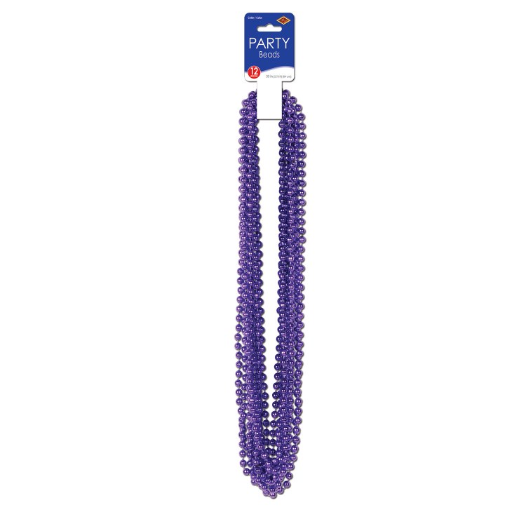 Beads Party Sm Round Purple