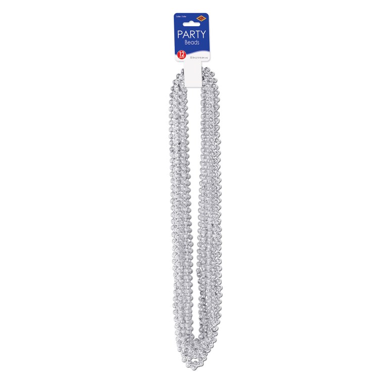 Beads Party Sm Round Silver