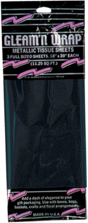 Gleam Wrap Metallic Sheets Blk