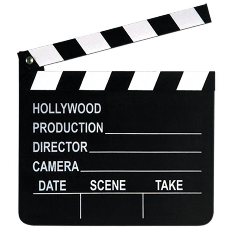 Movie Set Clapboard w/Chalk
