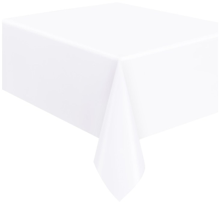 White Plastic Tablecover