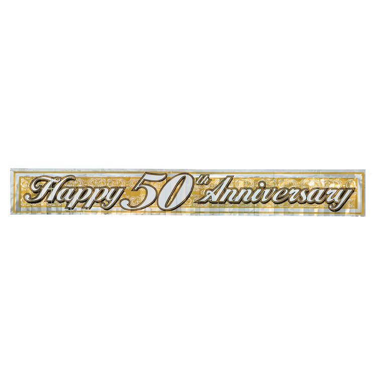 Banner Anniversary 50th Gold