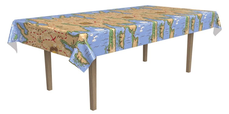 Treasure Map Plastic Tablecover