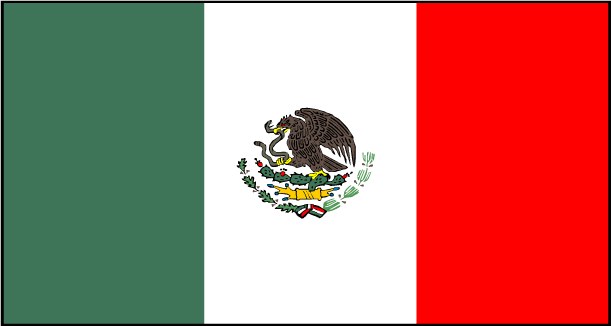 Mexican Flag 4" x 6"