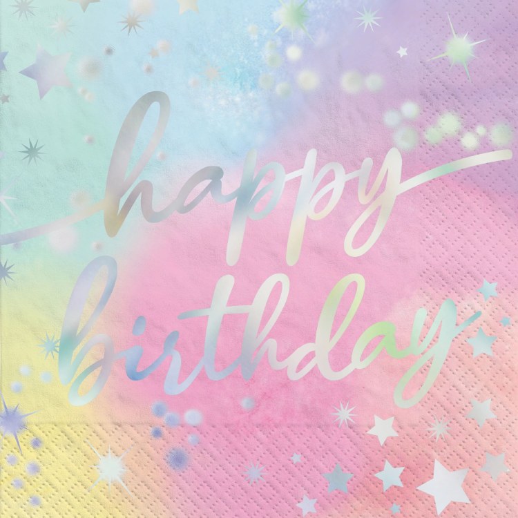Luminous Happy Birthday Napkins