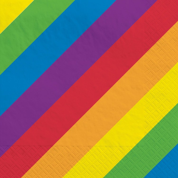 Rainbow Stripe Lunch Napkins