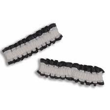Garter/Armbands Blk/Wht