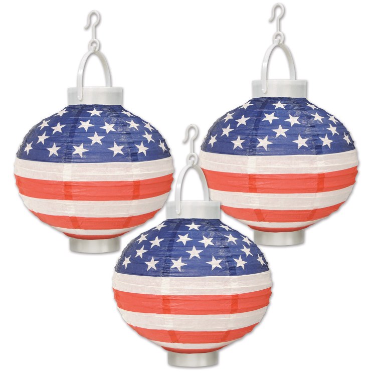 Lanterns Light Up Patriotic
