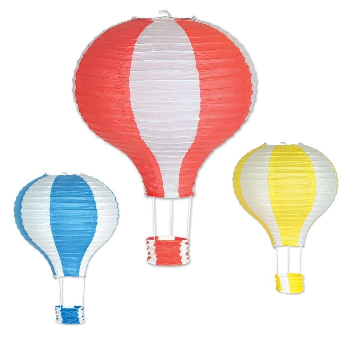 Lanterns Hot Air Balloons 3pk