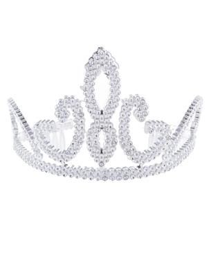 Tiara Plastic Silver Adlt Size