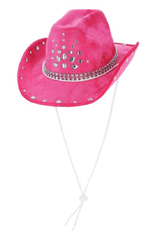 Hot Pink Rhinestone Cowgirl Hat