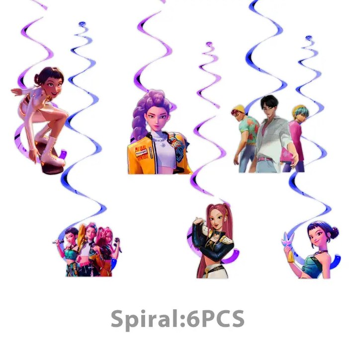 KPop DHunters Swirl Decor 6pk