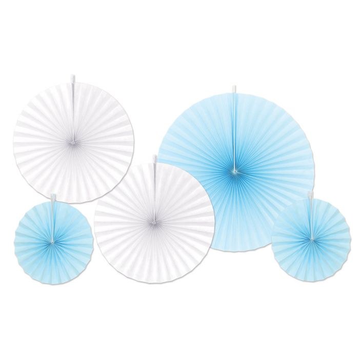 Fans Decorative BL/WH 5pk