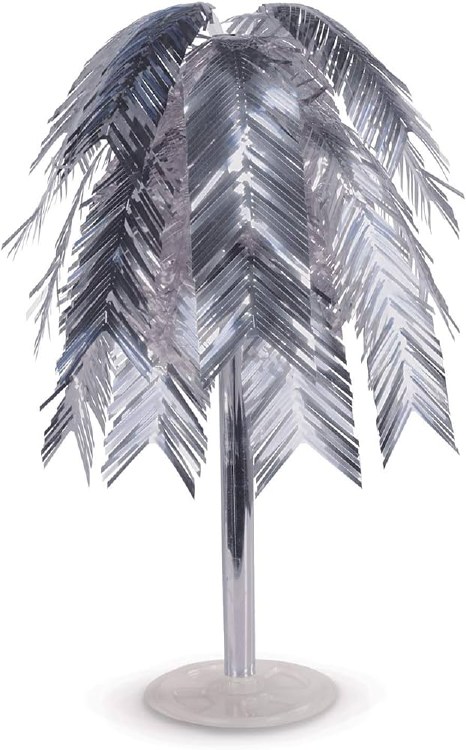 Centerpiece Silver Met Feather